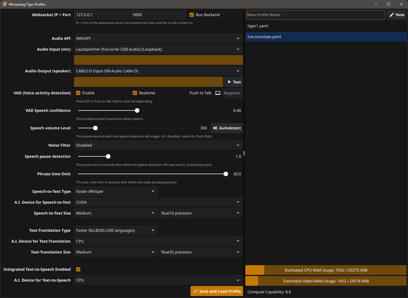 Settings Profiles